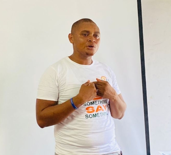 A Libya returnee recounting his sad experience at the Awareness raising collaboration programme